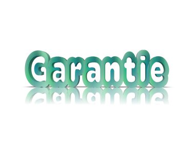 Garantie 3d kelime yansıması ile