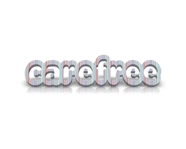 Carefree 3d word with reflection — Stock Photo, Image