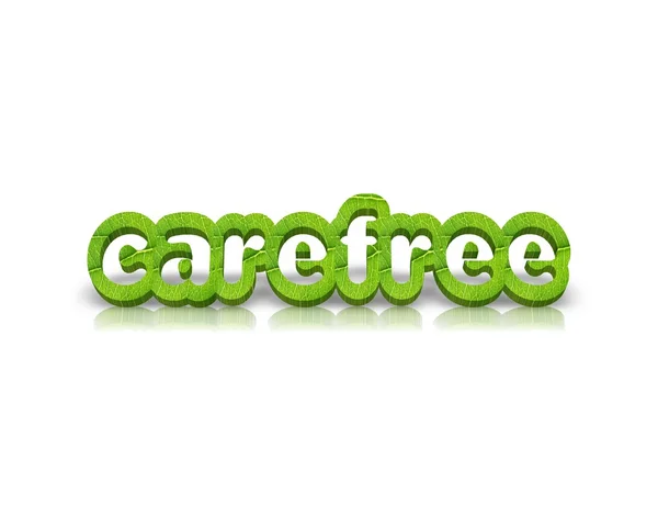 Carefree 3d word with reflection — Stock Photo, Image