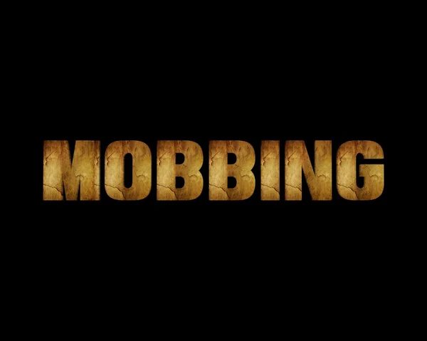 Mobbing 3D word with reflection — стоковое фото