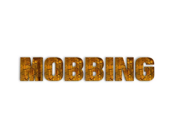 Mobbing 3d word with reflection — Stock Photo, Image