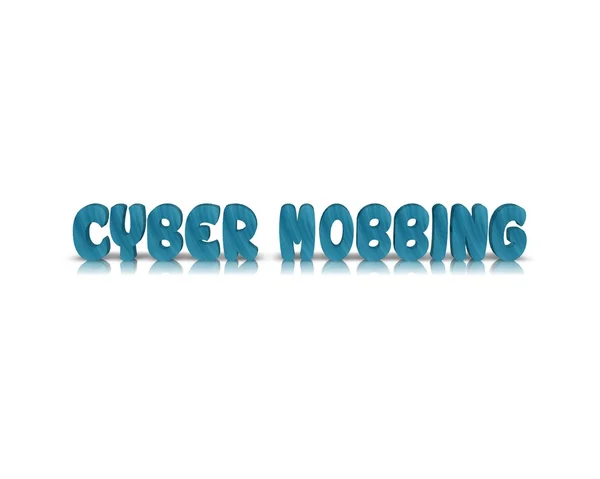 Cyber Mobbing 3d слово з відображенням — стокове фото
