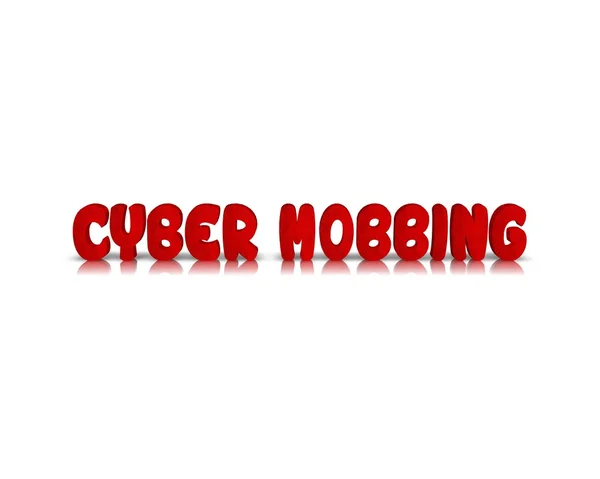 Cyber Mobbing 3d слово з відображенням — стокове фото