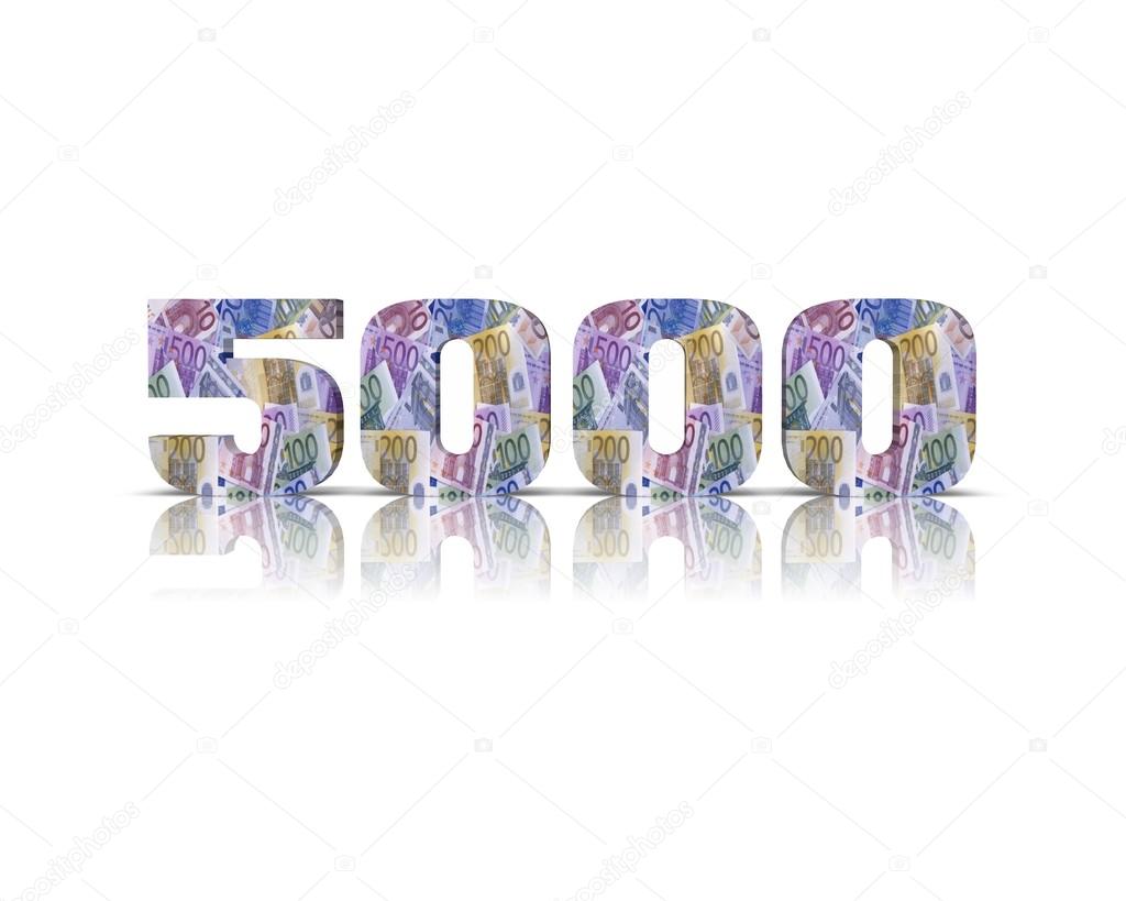 5000 Euro 3d Word Stock Photo Image By C Mysky
