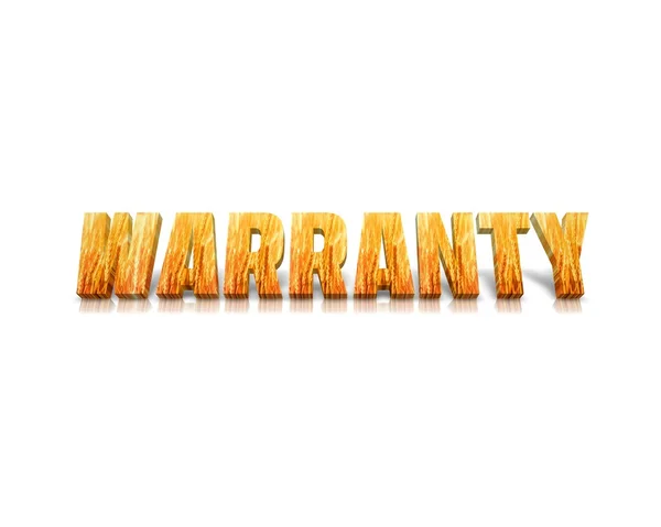 Warranty 3d word with Fashion — стоковое фото