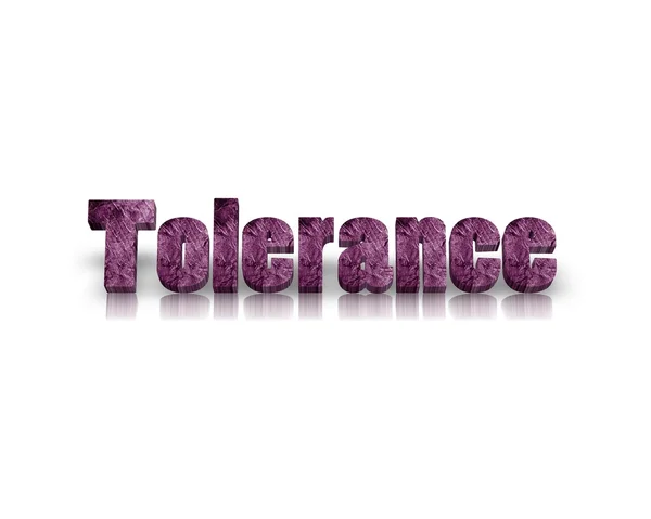 Tolerancia palabra 3d con reflexión — Foto de Stock