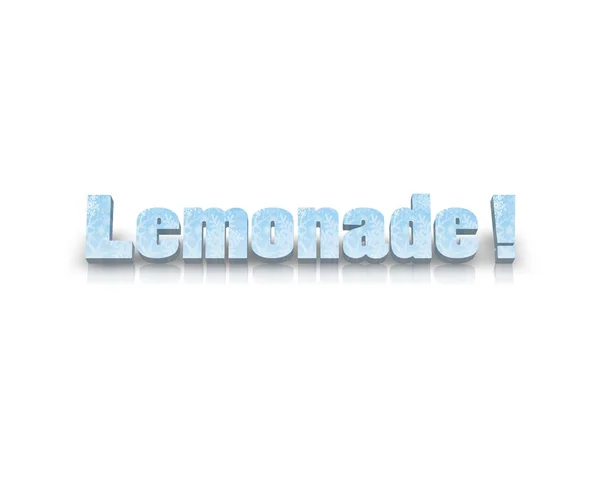 Φρέσκια λεμονάδα 3d λέξη με αντανάκλαση — Φωτογραφία Αρχείου