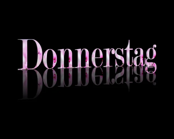 文本 donnerstag — 图库照片