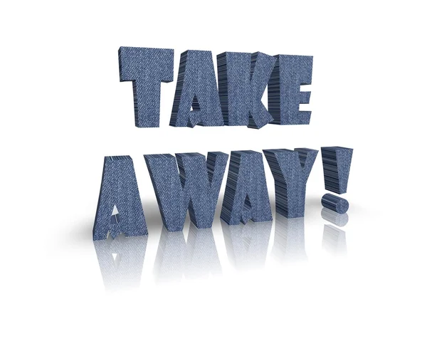 Take away 3d text — Stock Photo, Image