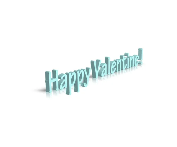 Щасливий валентин 3d текст — стокове фото