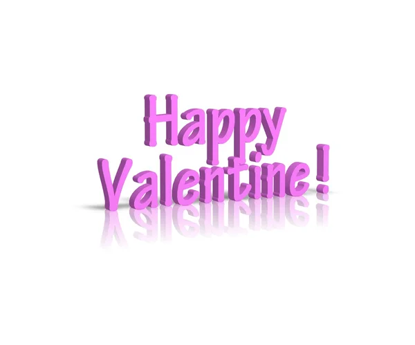 Happy valentine 3d-text — Stockfoto