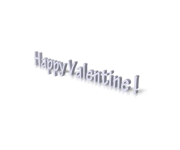 Glücklich valentine 3D-Text — Stockfoto
