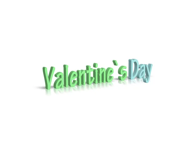 Valentine dia 3d texto — Fotografia de Stock