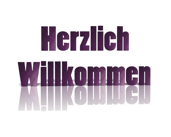 Herzlich willkommen, Üdvözöljük — Stock Fotó