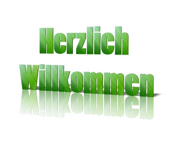 Herzlich willkommen, Üdvözöljük — Stock Fotó