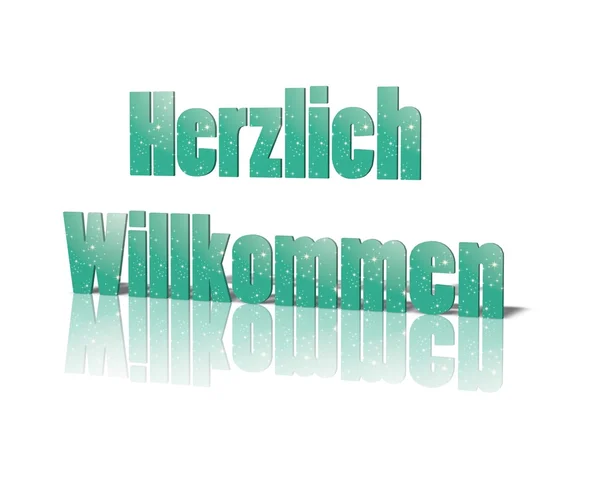 Herzlich willkommen, Välkommen — Stockfoto