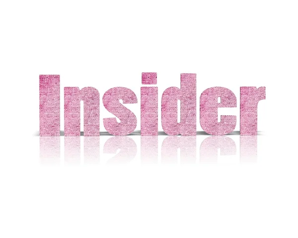 Insider 3d word — Stock Photo, Image