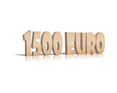 1500 euro 3d yazıt