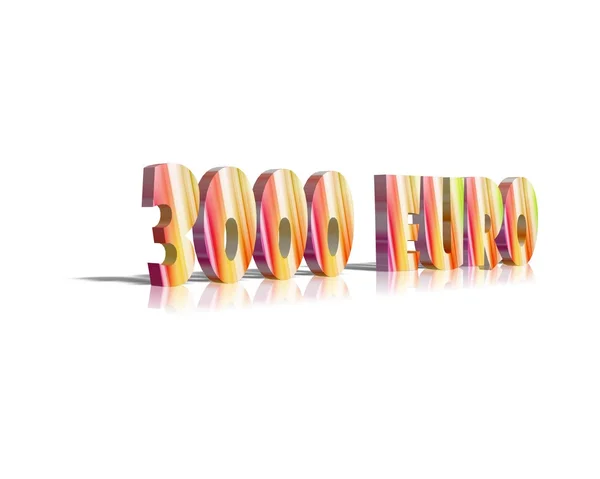 Euro 3000 3d Inskription — Stockfoto