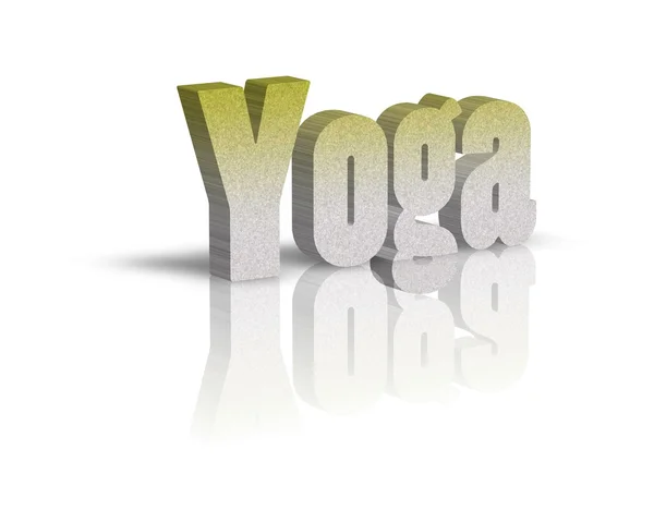 Yoga palavra 3d — Fotografia de Stock