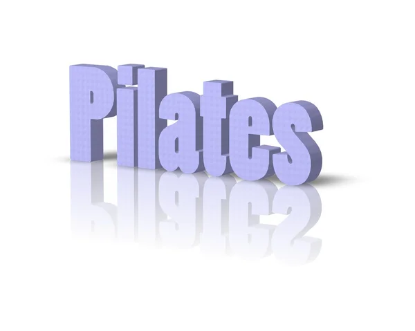 Pilates 3d kelime — Stok fotoğraf