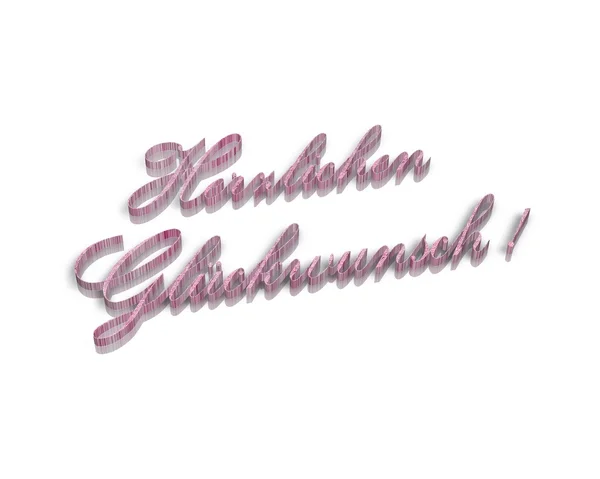 Herzlichen glückwunsch  congratulations — Stock Photo, Image