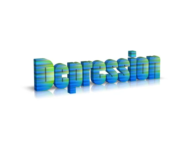 Dipression 3d word — Stockfoto