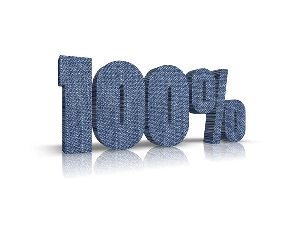 100 percent 3d sign — Stock Photo, Image