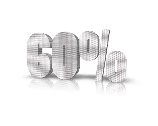 60 %3d 标志 — 图库照片