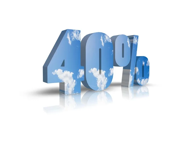 40 percent 3d sign — Stock Photo, Image