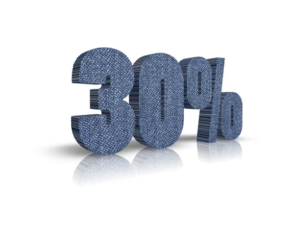 30 procent 3D-teken — Stockfoto