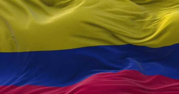 Colombia Vlag Wapperend Wind Weergave — Stockfoto