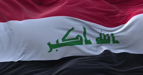이라크의 국기가 바람에 흔들렸습니다 렌더링 — 스톡 사진