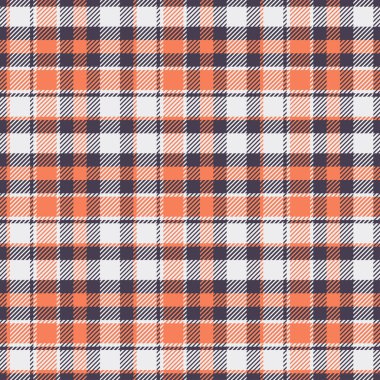 Tartan desenli arka plan. Ekose kumaş, masa örtüsü, kıyafet, gömlek, elbise, kağıt, yatak örtüsü, yorgan ve diğer tekstil ürünleri için kumaş. Vektör illüstrasyonu Eps 10