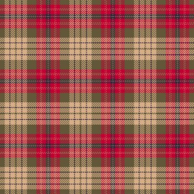 Tartan desenli arka plan. Ekose kumaş, masa örtüsü, kıyafet, gömlek, elbise, kağıt, yatak örtüsü, yorgan ve diğer tekstil ürünleri için kumaş. Vektör illüstrasyonu Eps 10