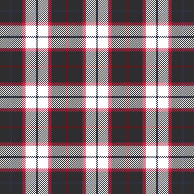 Tartan desenli arka plan. Ekose kumaş, masa örtüsü, kıyafet, gömlek, elbise, kağıt, yatak örtüsü, yorgan ve diğer tekstil ürünleri için kumaş. Vektör illüstrasyonu Eps 10