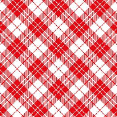 Tartan desenli arka plan. Ekose kumaş, masa örtüsü, kıyafet, gömlek, elbise, kağıt, yatak örtüsü, yorgan ve diğer tekstil ürünleri için kumaş. Vektör illüstrasyonu Eps 10