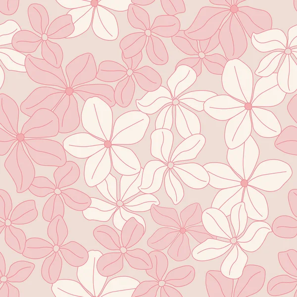 Schöne Tropische Blumen Und Blätter Wiederholen Muster Design — Stockvektor