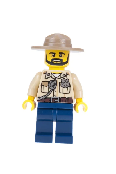 Чоловічий болото офіцер поліції LEGO місто Мінімал — стокове фото