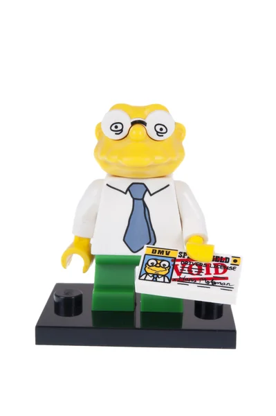 Hans Moleman Serie 2 Lego Minifigur — Stockfoto