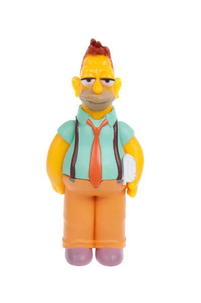 Młody Abe Simpson Figurka — Zdjęcie stockowe