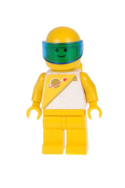 Желтый конструктор Lego Minifigure — стоковое фото