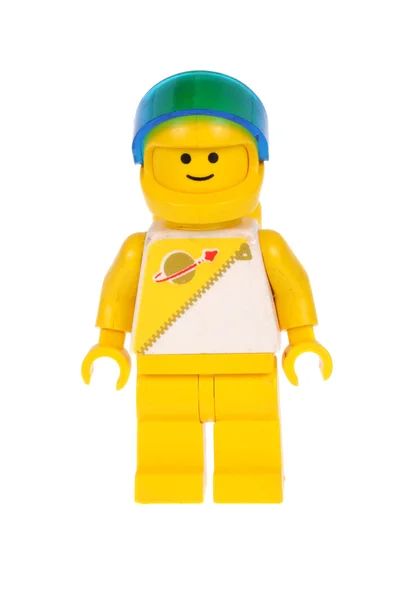 Желтый конструктор Lego Minifigure — стоковое фото