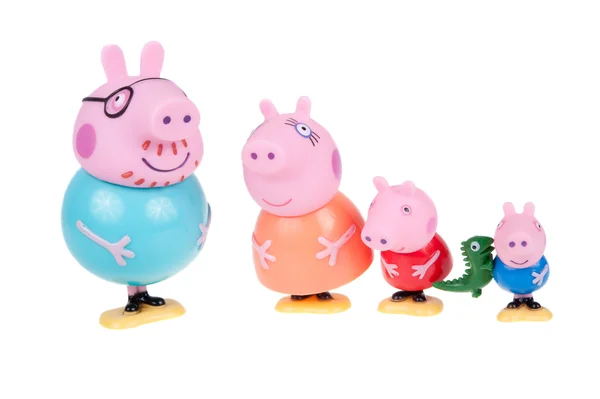 Peppa Pig familie beeldjes — Stockfoto