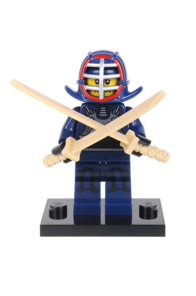 Kendo Fighter Lego Series 15 Minifigure — 스톡 사진