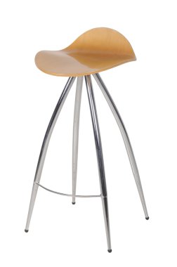 Ahşap ve krom dışkı