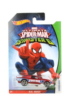 Diecast oyuncak araba son örümcek adam sıcak tekerlekler