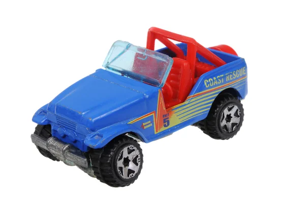 1990 horké kolečky modrý pobřežní záchranný Jeep Diecast — Stock fotografie