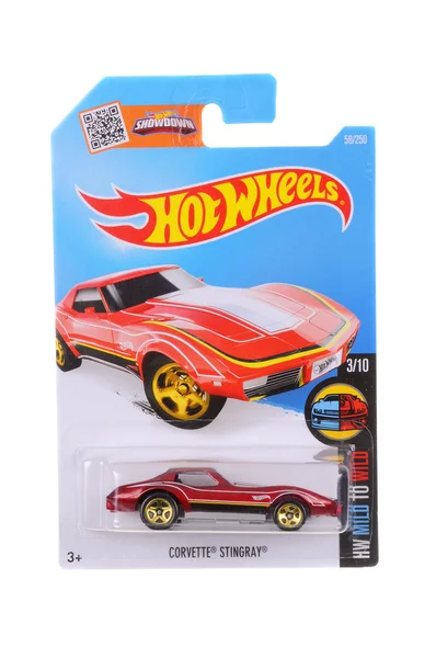 Corvette Stingray Hot Wheels Diecast Toy Car — Φωτογραφία Αρχείου