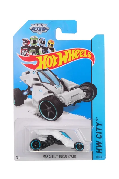 Max Steel Turbo Racer Hot Wheels Diecast carro de brinquedo — Fotografia de Stock